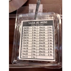SADA HLINÍKOVÝCH KRÚŽKOV MINI         70 ks
