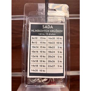 SADA HLINÍKOVÝCH KRÚŽKOV MALÁ     140 ks