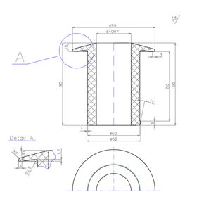 PÚZDRO KLZNÉ 40   00189 A 0 PTFE