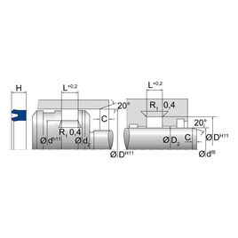 Manžeta  30 x 45 x 10 /11/  N100