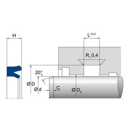 Manžeta  36 x 46 x 7  NI150