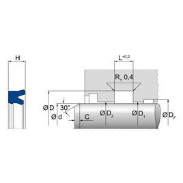 Manžeta  80 x 95 x 12,5 /11,5/ SNI39
