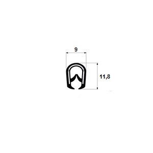 Profil U PIRELLI bez bruška typ C01 PVC