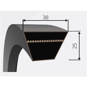 KLINOVÝ REMEŇ 38 25  8000 Li/ 8080 Lw  Rubena