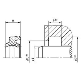 Stierací krúžok  40 x 48,6 x 5,3/6,8 PU  AD48